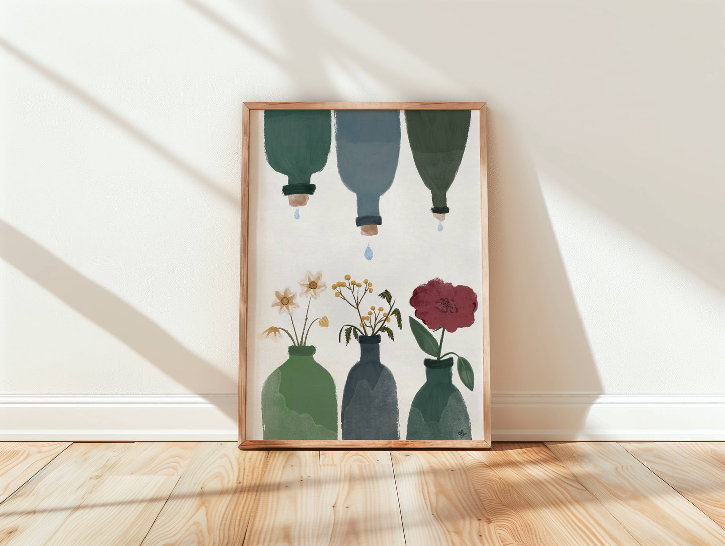Poster Flaschenblumen A4 & A3