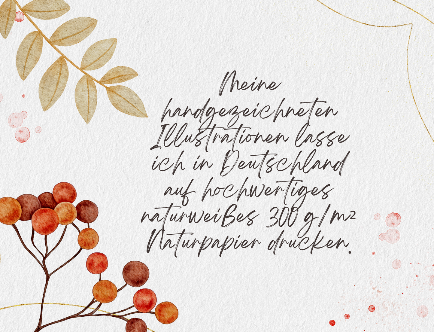 Die weihnachtliche, handgezeichnete Illustration wurde in Deutschland auf hochwertiges Naturpapier gedruckt.