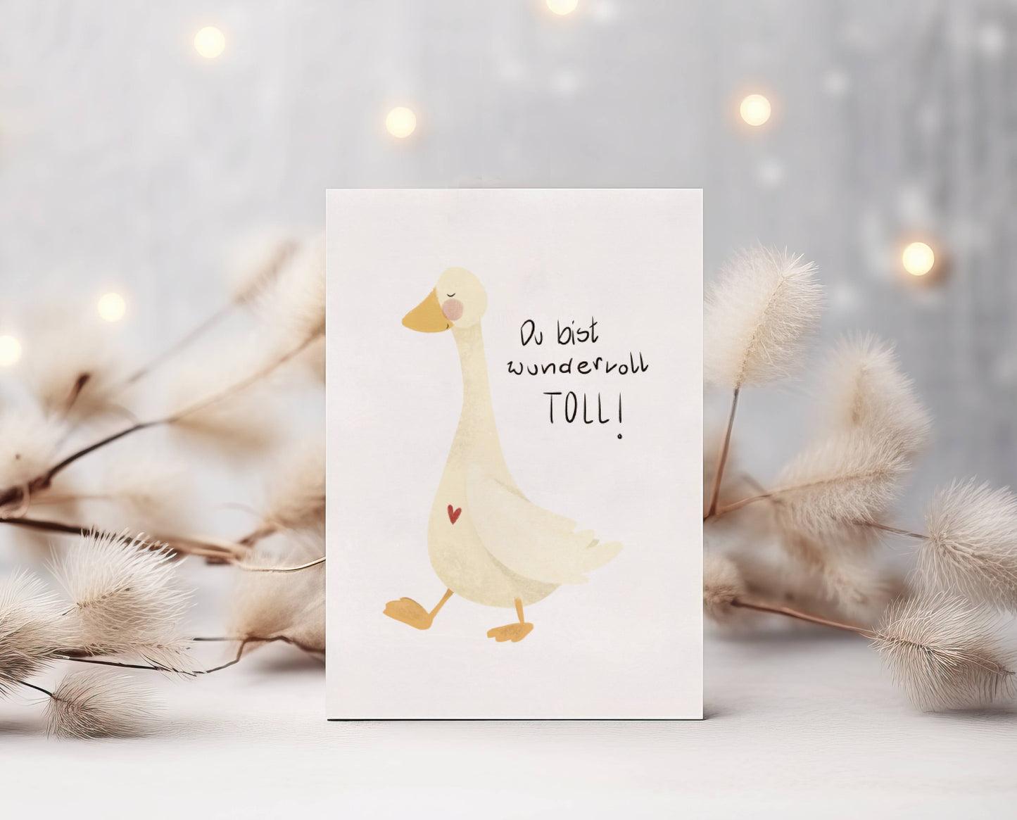 Postkarte "Gans wundervoll" A6 | Karte Gans