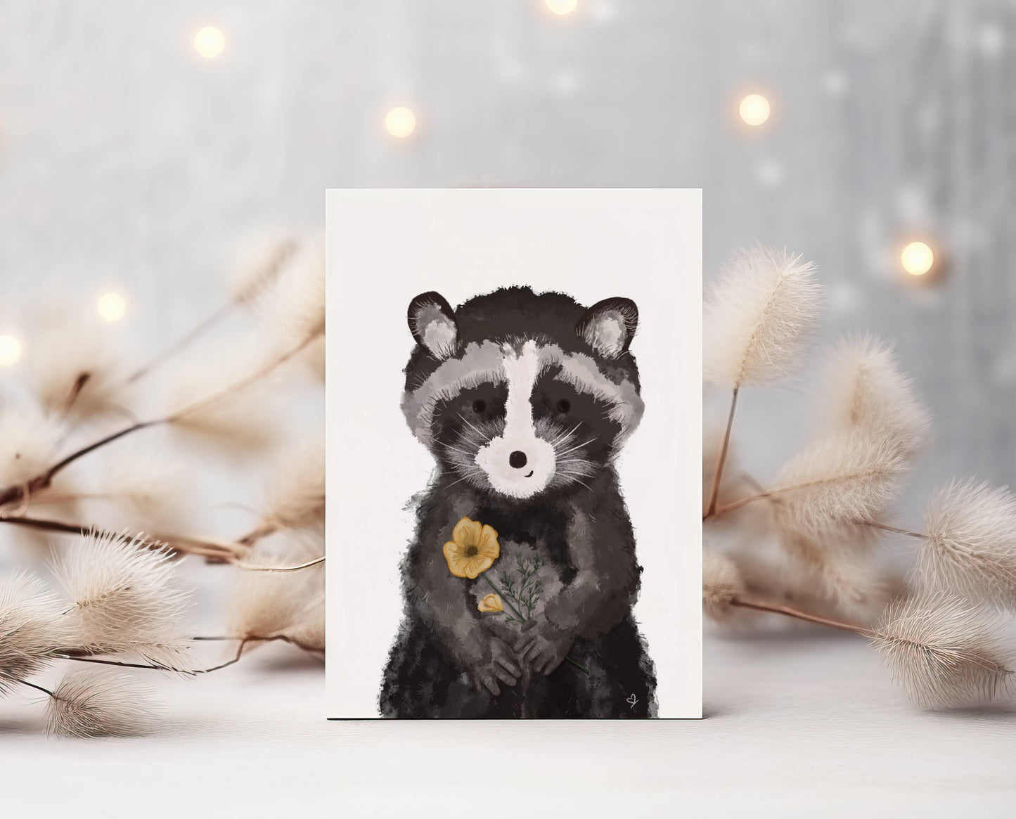 Postkarte Waschbär A6
