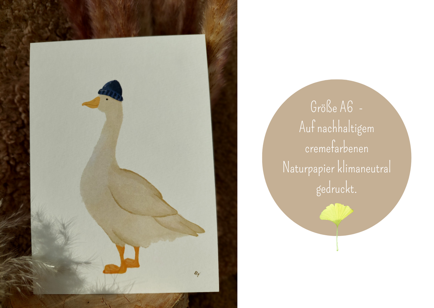 Die Postkarten sind auf nachhaltigem, sehr festem, hochwertigem Naturpapier klimaneutral gedruckt.