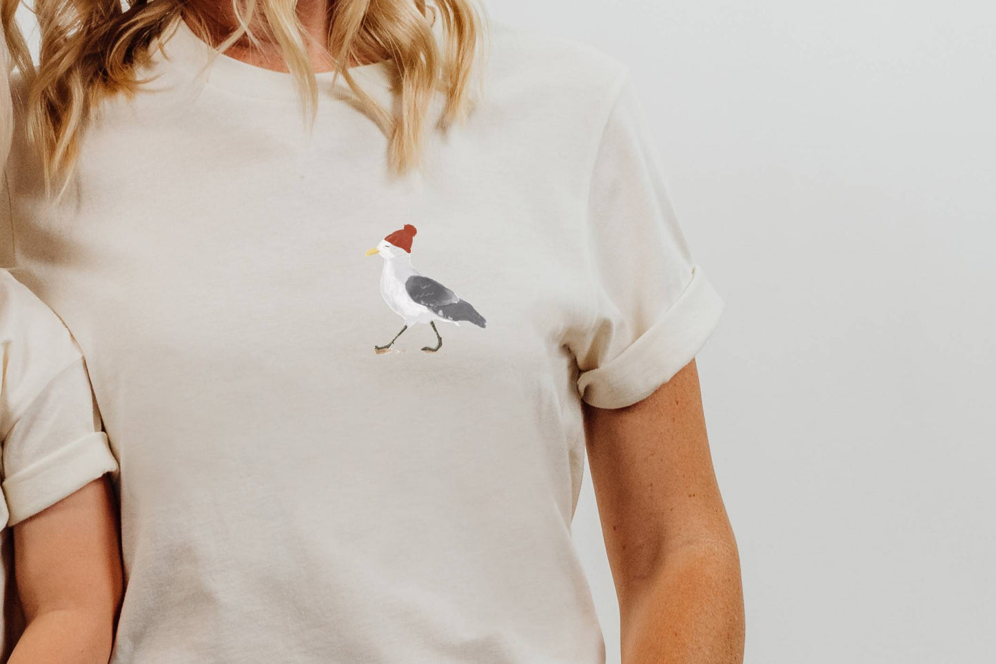Partner Bügelbilder Set Möwen | 2 Bügelbilder: Möwe groß & Möwe mit Spielzeugente klein