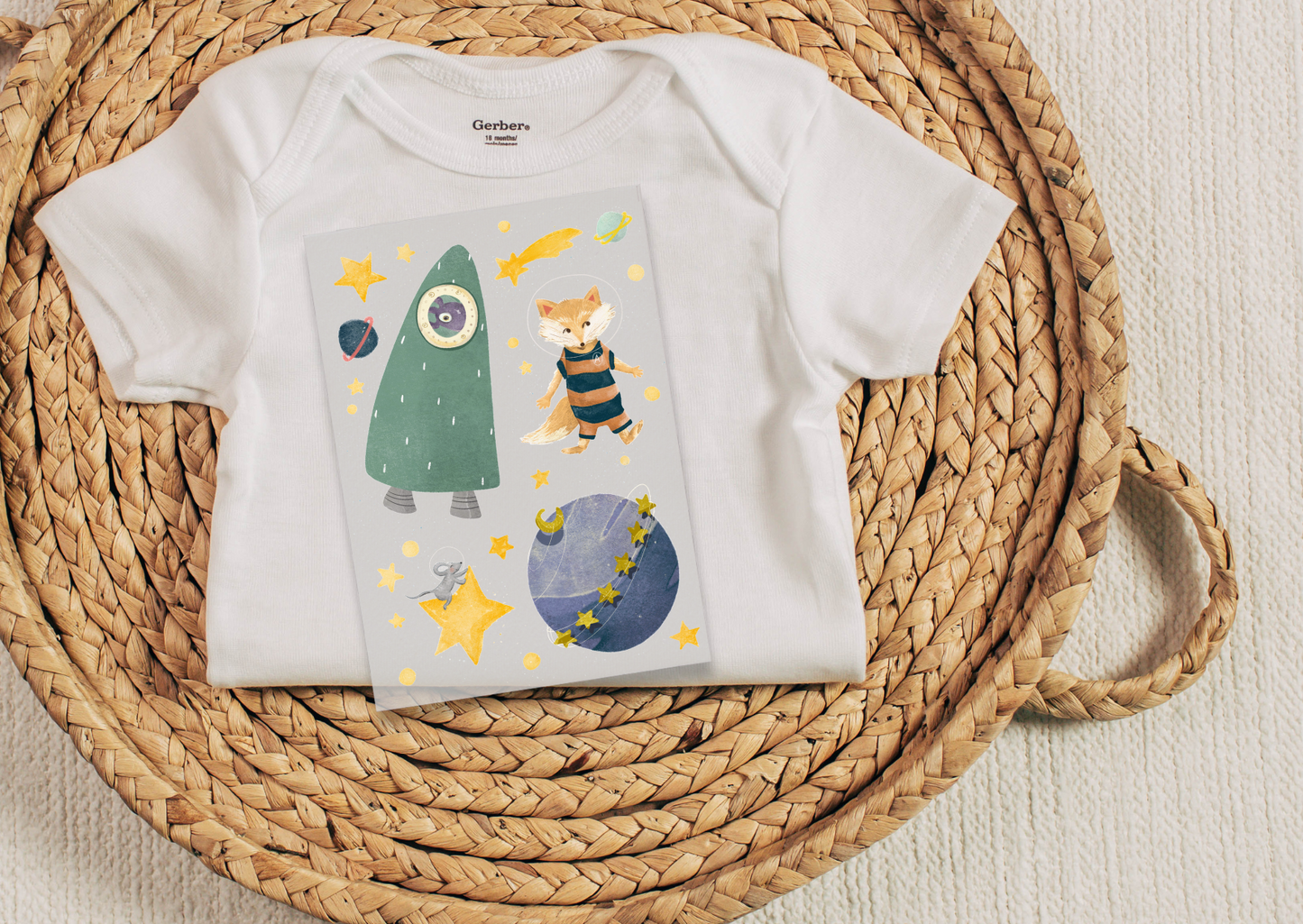 Weltall Bügelbilder Set für Jungen Bügelbild für Mädchen von Planeten, Sternen, Sternschnuppe, Fuchs Astronaut, Rakete mit niedlichem Außerirdischen, fliegender Maus; Geschenkidee für Kinder, persönliches Geschenk für Kinder, Mädchen, Jungen, Geschenk für Freund Freundin