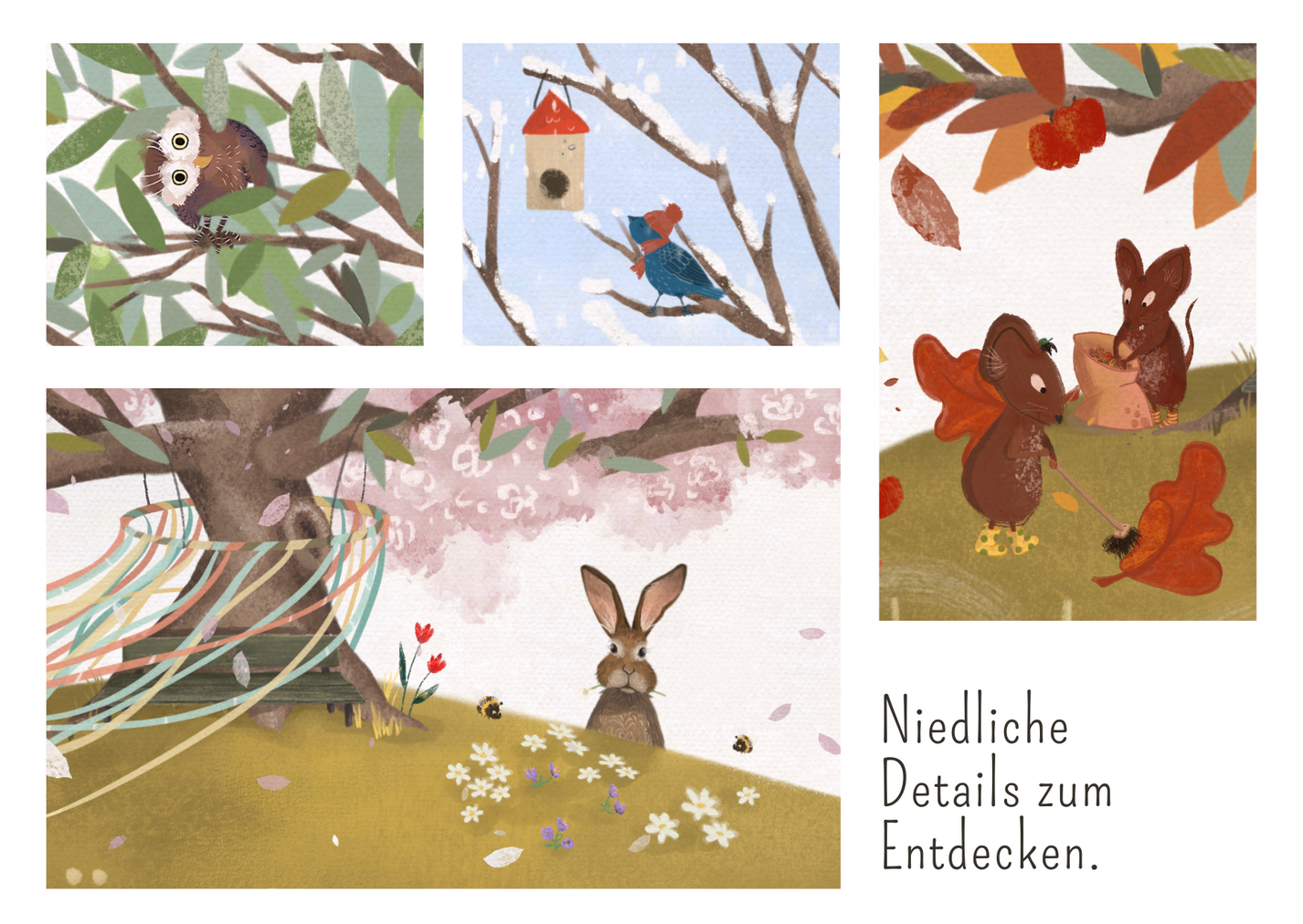 Poster Jahreszeiten A4 einzeln und im Set | Lernposter für Kinder nach Montessori Bilder